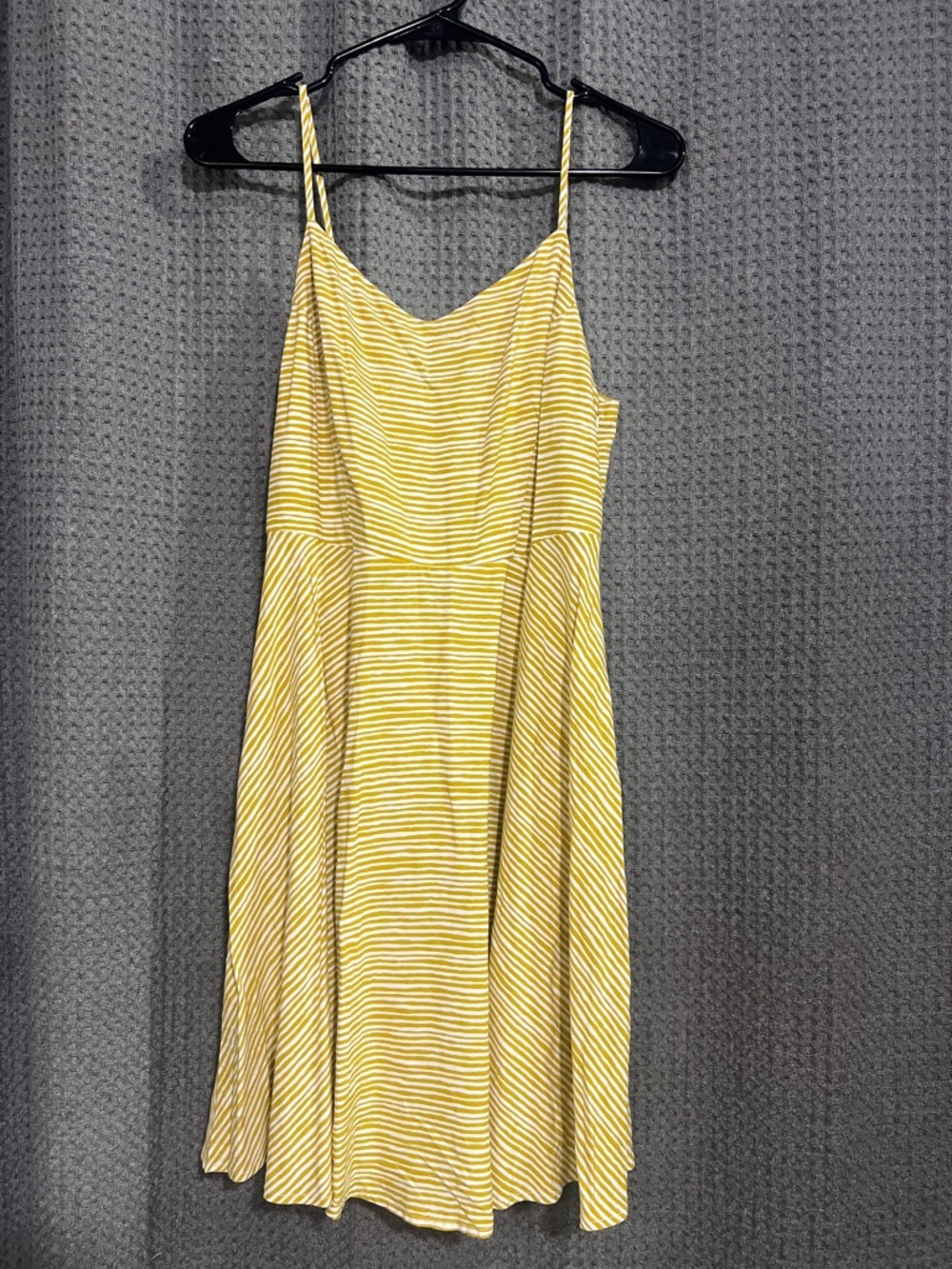 💛Old Navy mustard & white Striped Midi Dress🌝